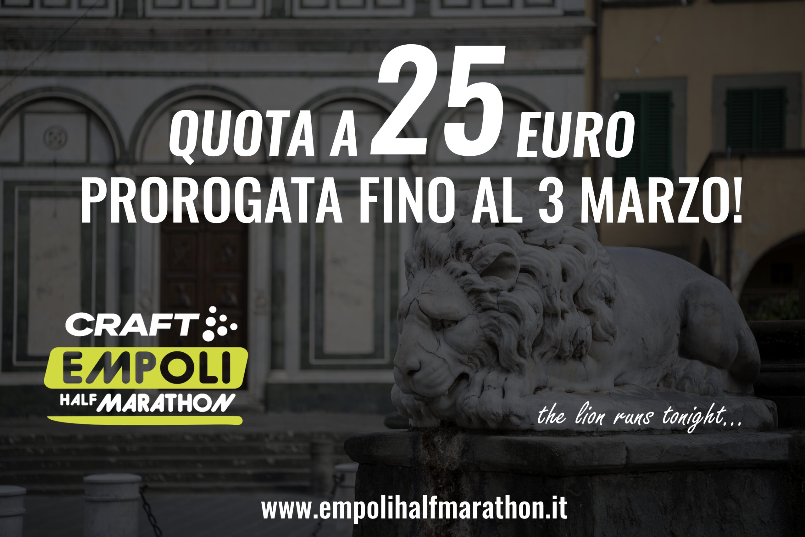 Prorogata la quota a 25 euro fino al 3 marzo!
